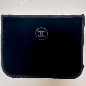 CHANEL Black Velvet Pouch
